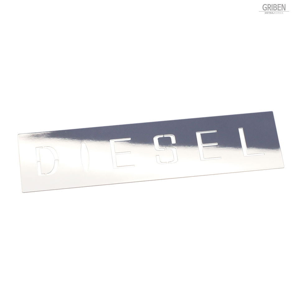 サムネイル： Griben Car Chrome Diesel Fuel Cover Metal Sticker Pair 60326 60327