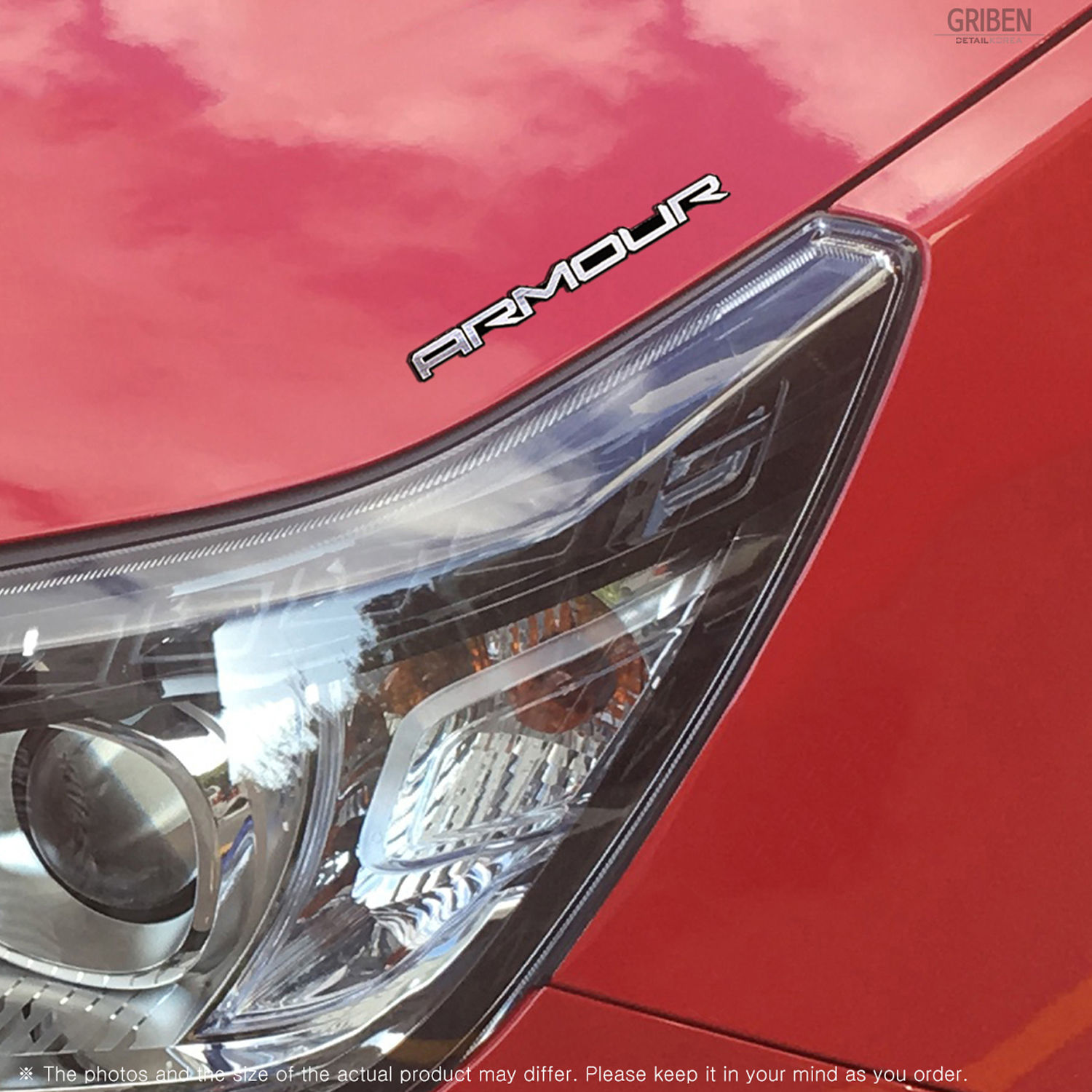 Griben Car Emblem Sliver Slim Badge 30269 for Ssangyong XLV, Tivoli