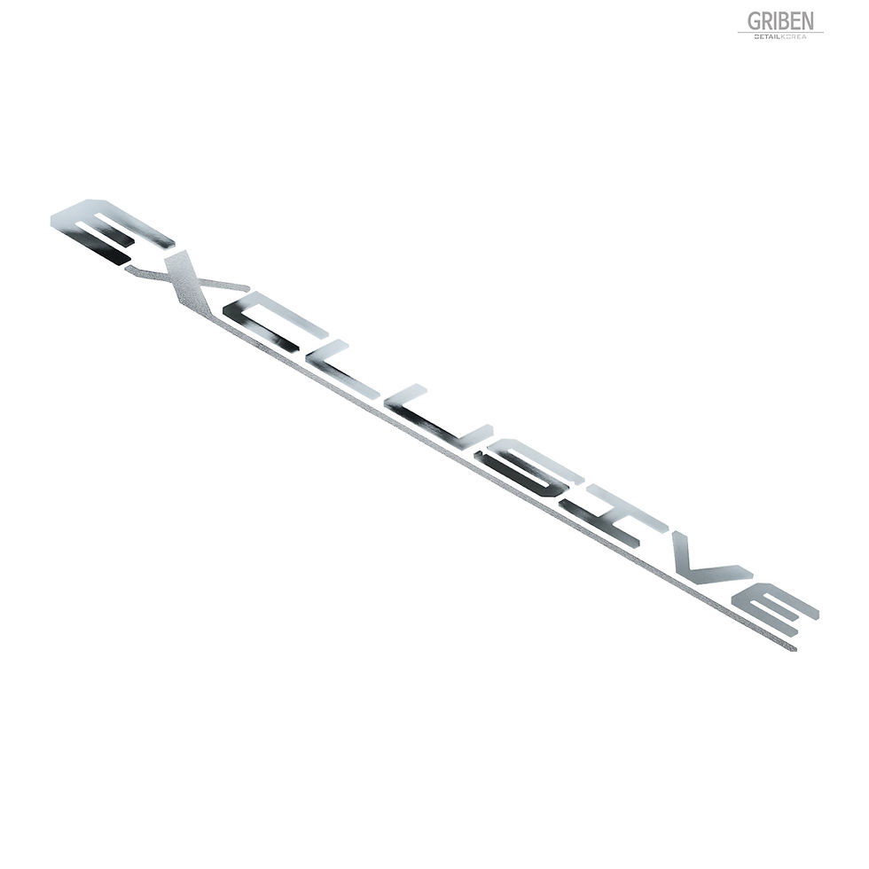 Miniaturbild: Griben Car Chrome Metal Sticker Pair 60338 Handwriting Lettering
