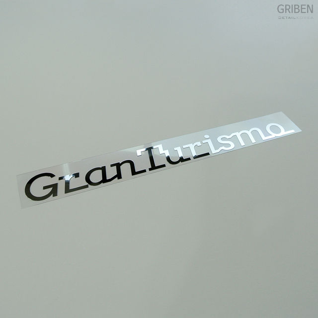 Miniatura: Griben GT Full Name Car Metal Chrome Pair Sticker Decal 60076
