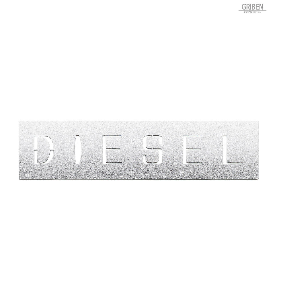 Miniatura: Griben Car Chrome Diesel Fuel Cover Metal Sticker Pair 60326 60327