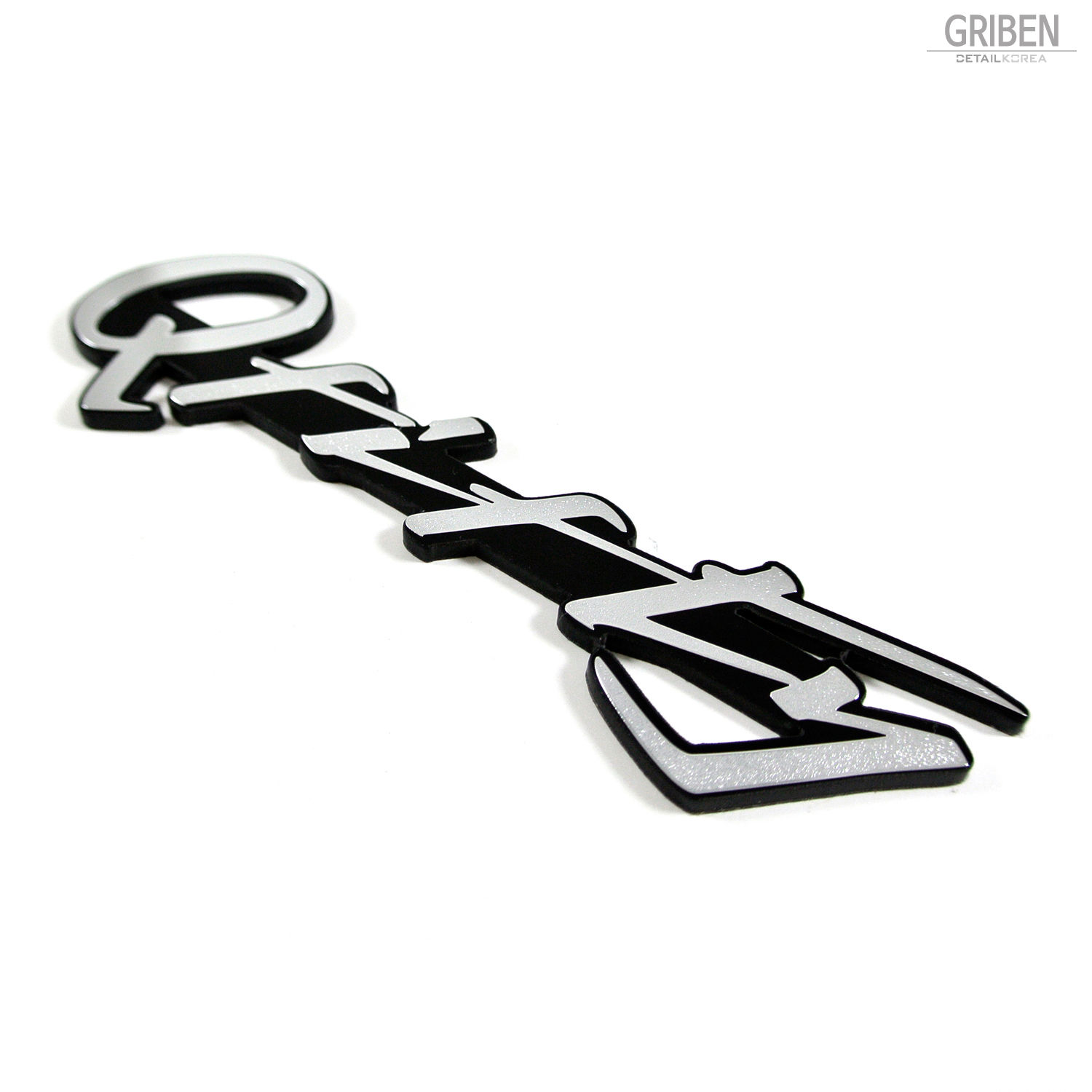 Griben Q Fifty Car Metal Matte Chrome Emblem Pair Badge 70217 for Infiniti Q50