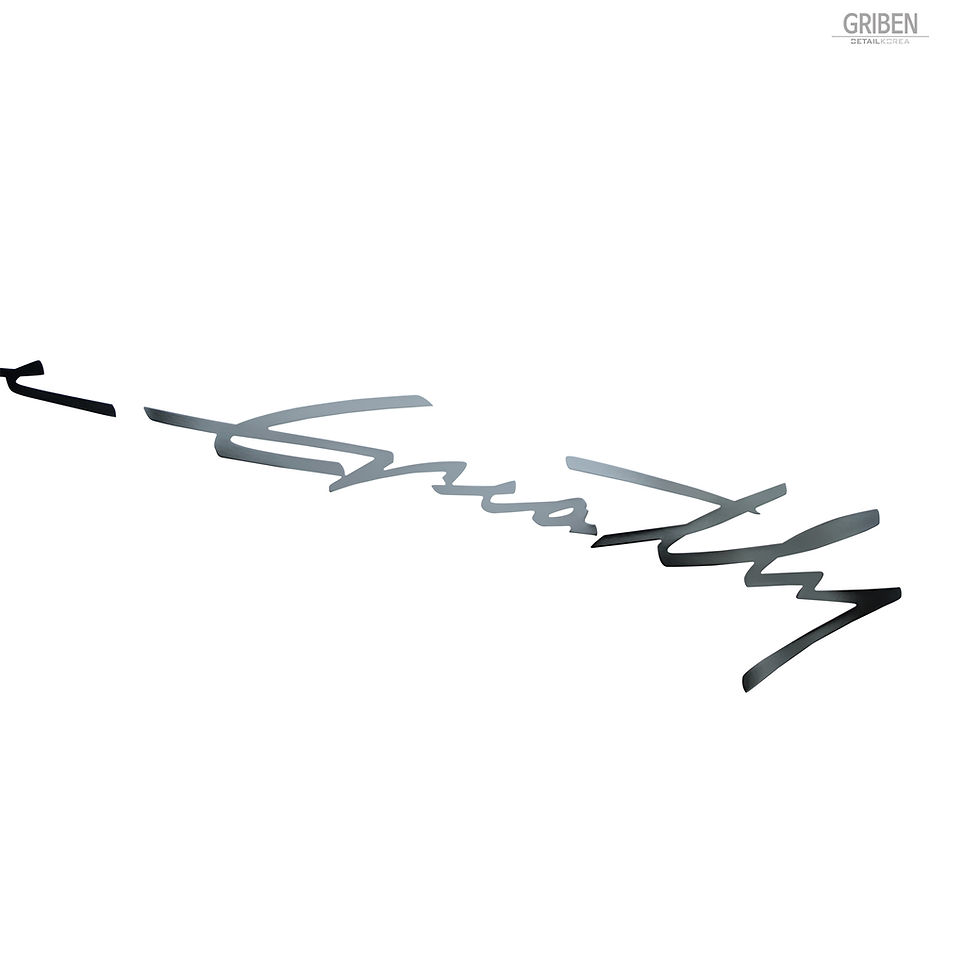 الصورة المصغرة: Griben 60359 Car Slogan Chrome Metal Sticker Pair Handwriting for CT6