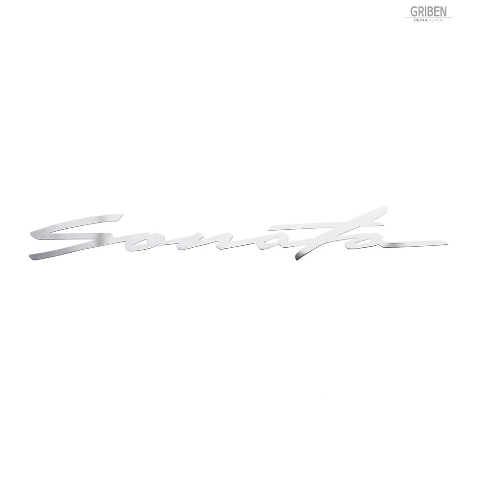 Miniatura: Griben Car Handwriting Matte Chrome Metal Sticker Pair 60310 for Hyundai Sonata