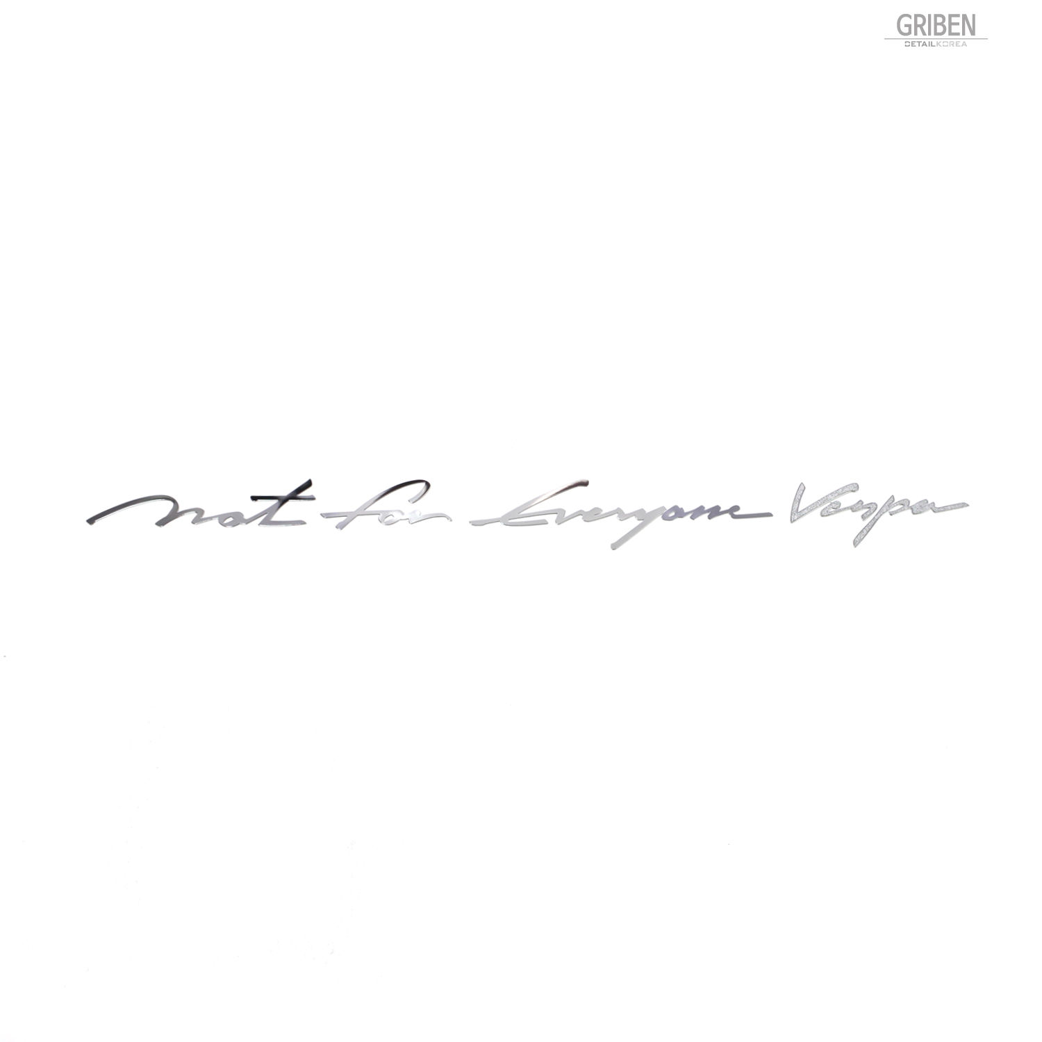 Griben Scooter Chrome 60298 Metal Sticker Pair Handwriting for Vespa