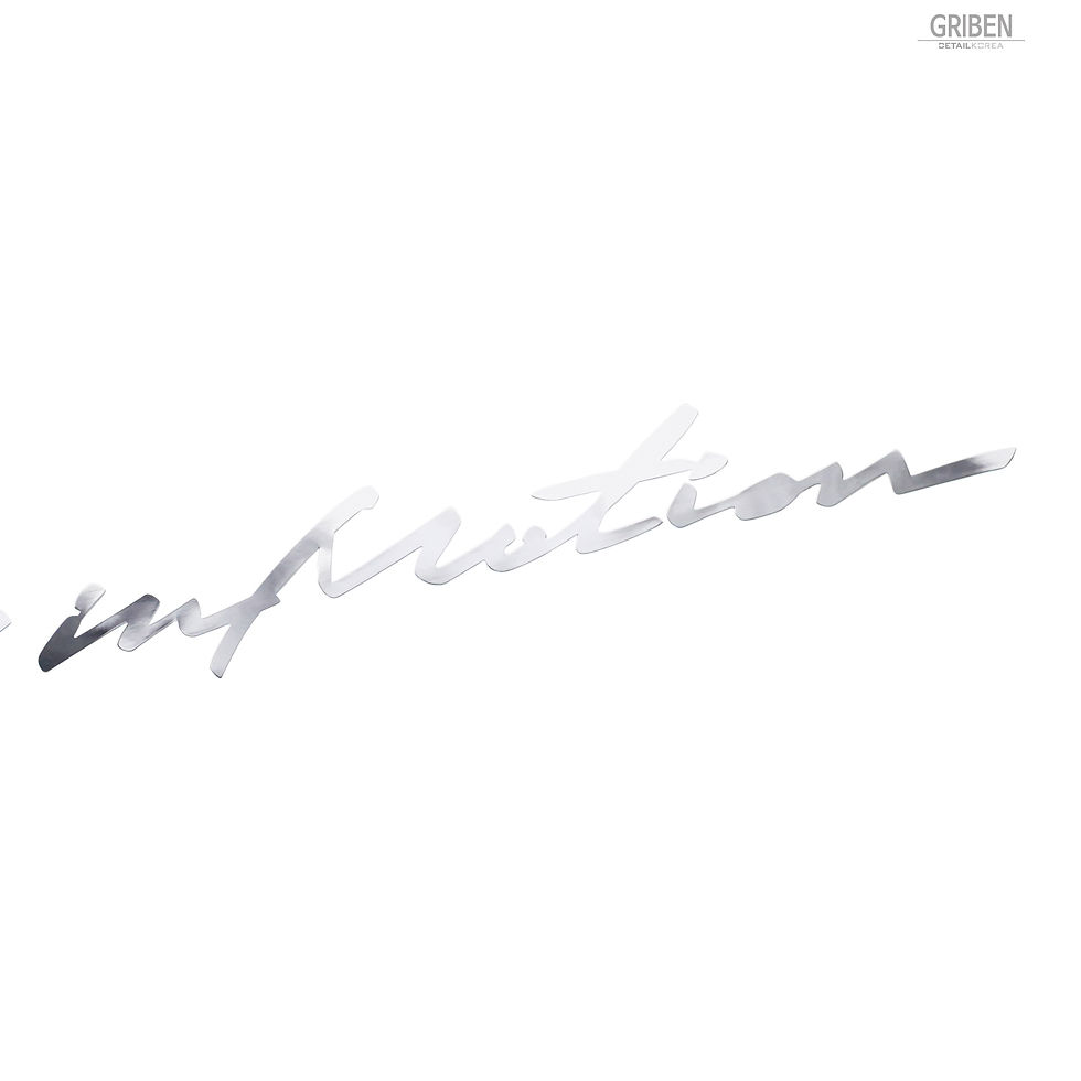 Miniatura: Griben Car Slogan Chrome Metal Sticker Pair 60312 for Hyundai i30