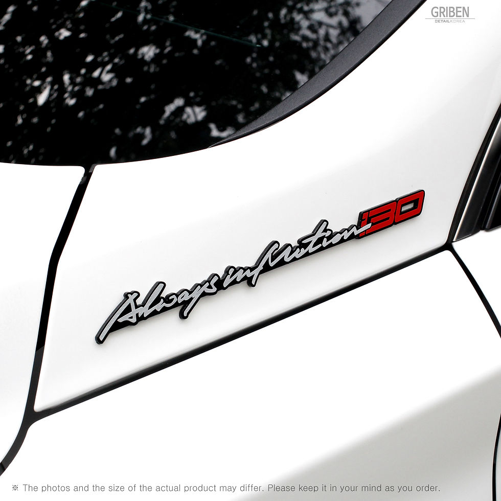 サムネイル： Griben Car Emblem Sliver Red Badge 30312 for Hyundai Elantra GT, i30