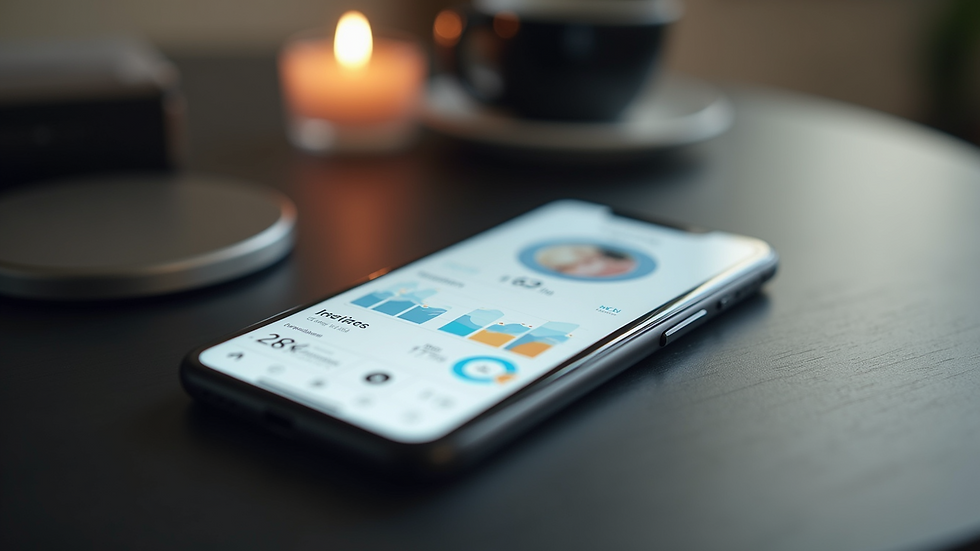 Close-up view of a smartphone displaying social media engagement stats