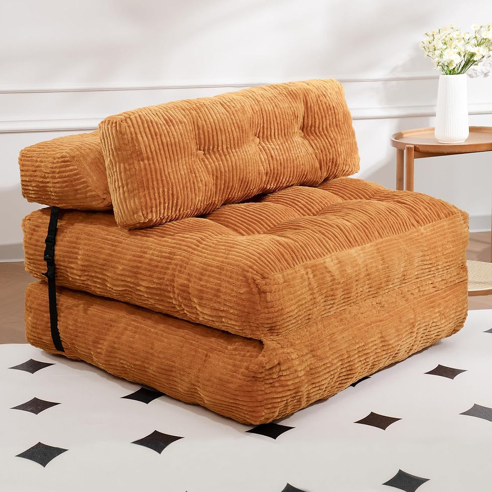 Thumbnail: TFK Folding Sofa Bed, Folding Chair Bed with Pillow, Convertible Lazy Sofa Bed w