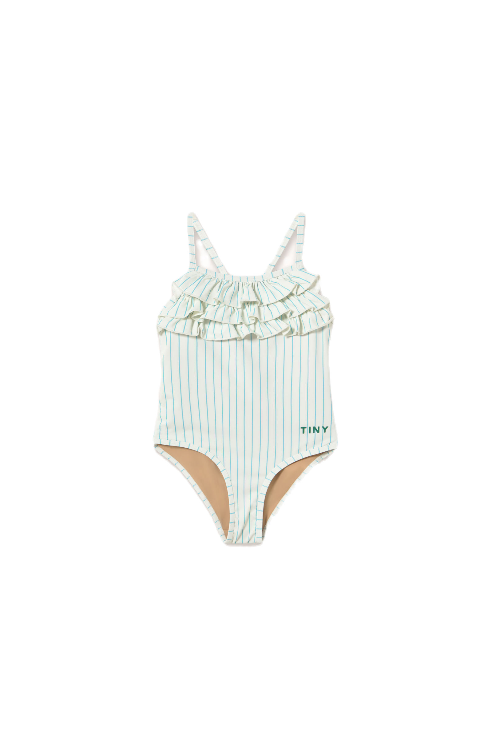 Cyan Fine Stripes Swimsuit