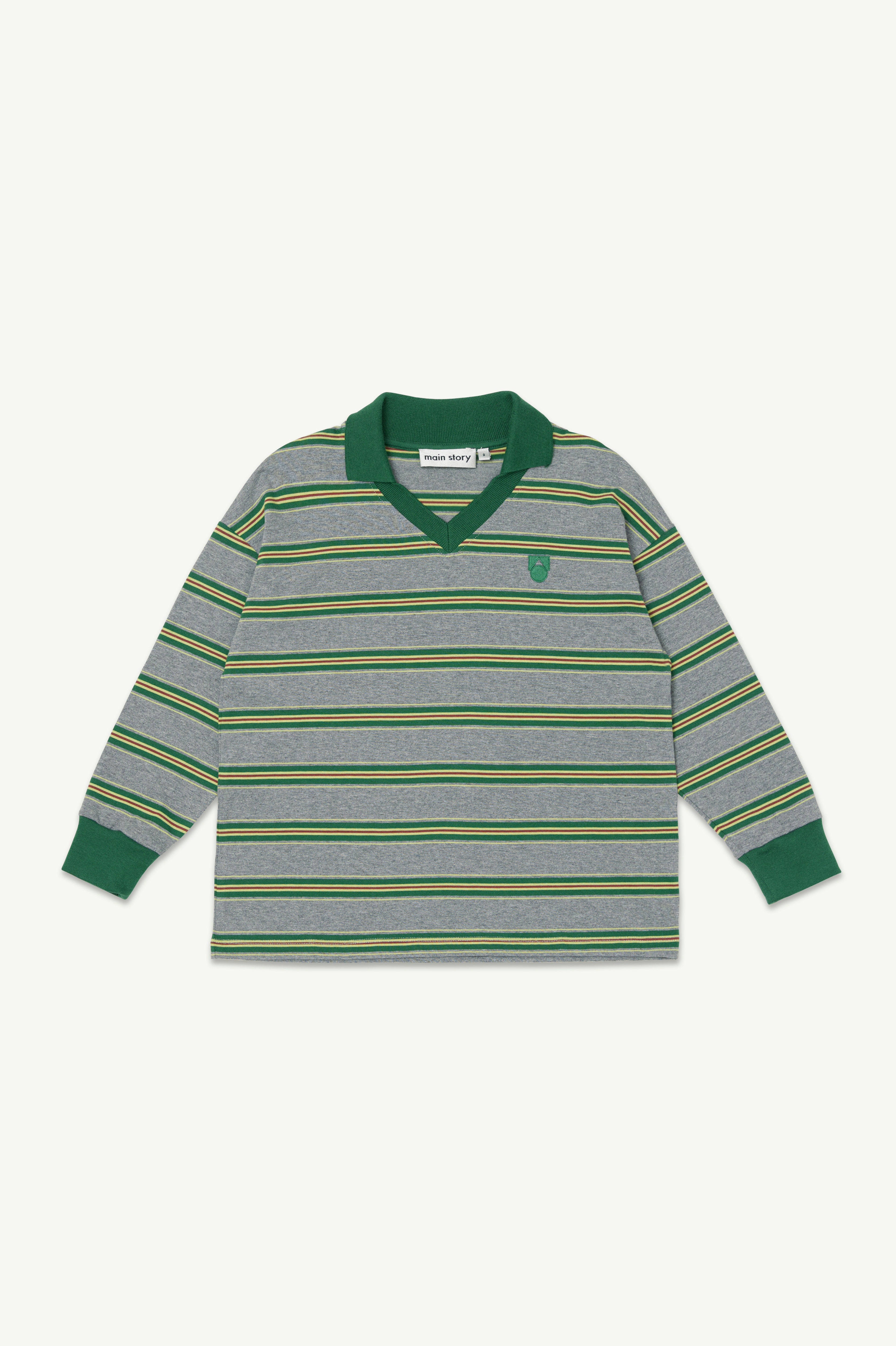 Athletic Top-Grey Melange Stripe Jersey