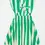 Thumbnail: Flowers Stripes  Dress  White /Green