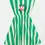 Thumbnail: Flowers Stripes  Dress  White /Green