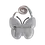 Thumbnail: Alja Purse | Vlinder | Silver Grey Metallic Leather