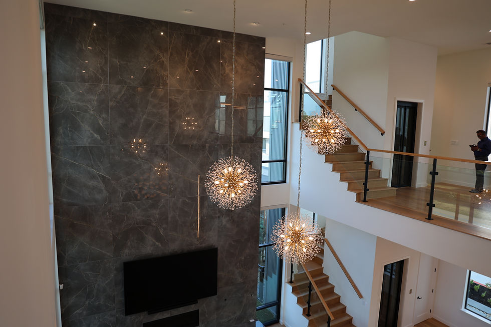 Bright modern interior background