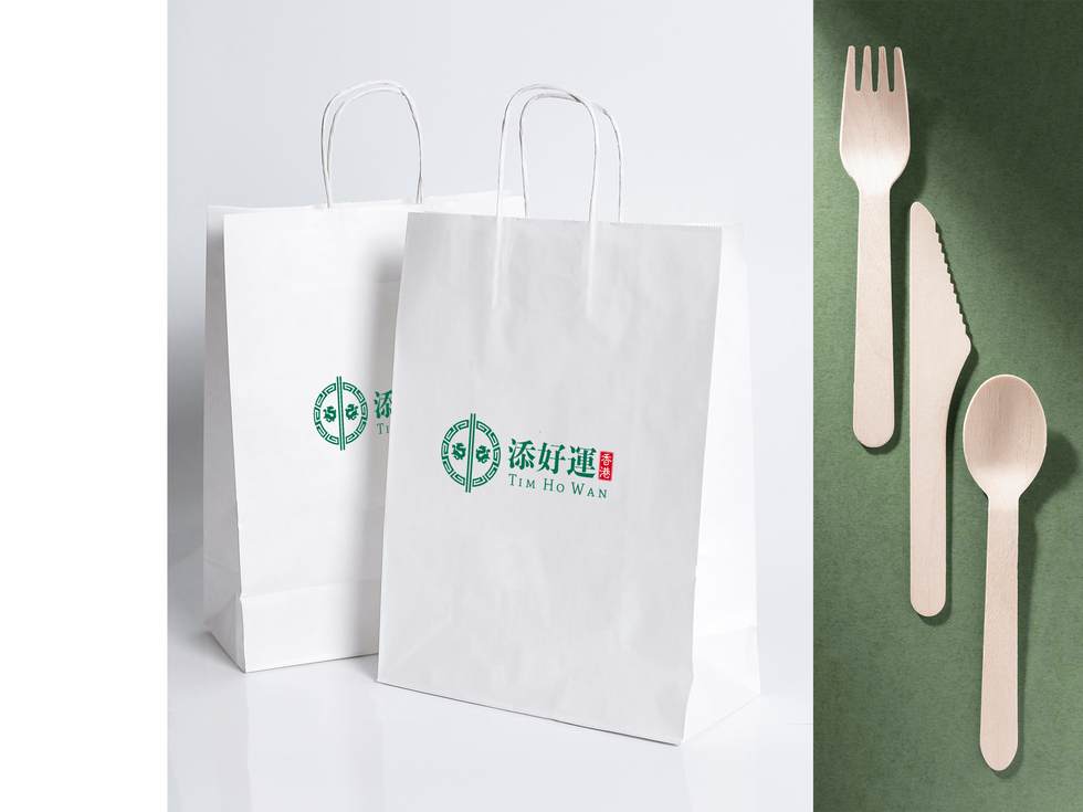 Paper bag and tableware