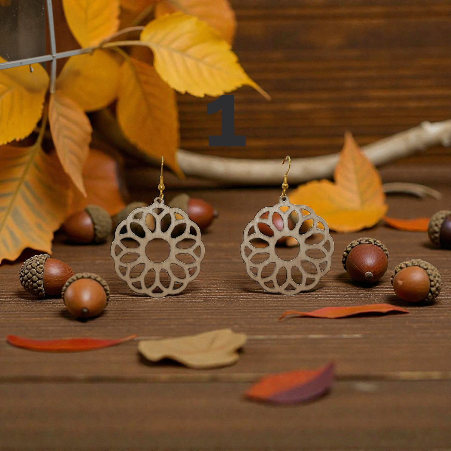 Boucles d'Oreilles en Bois Artisanales - Bijoux