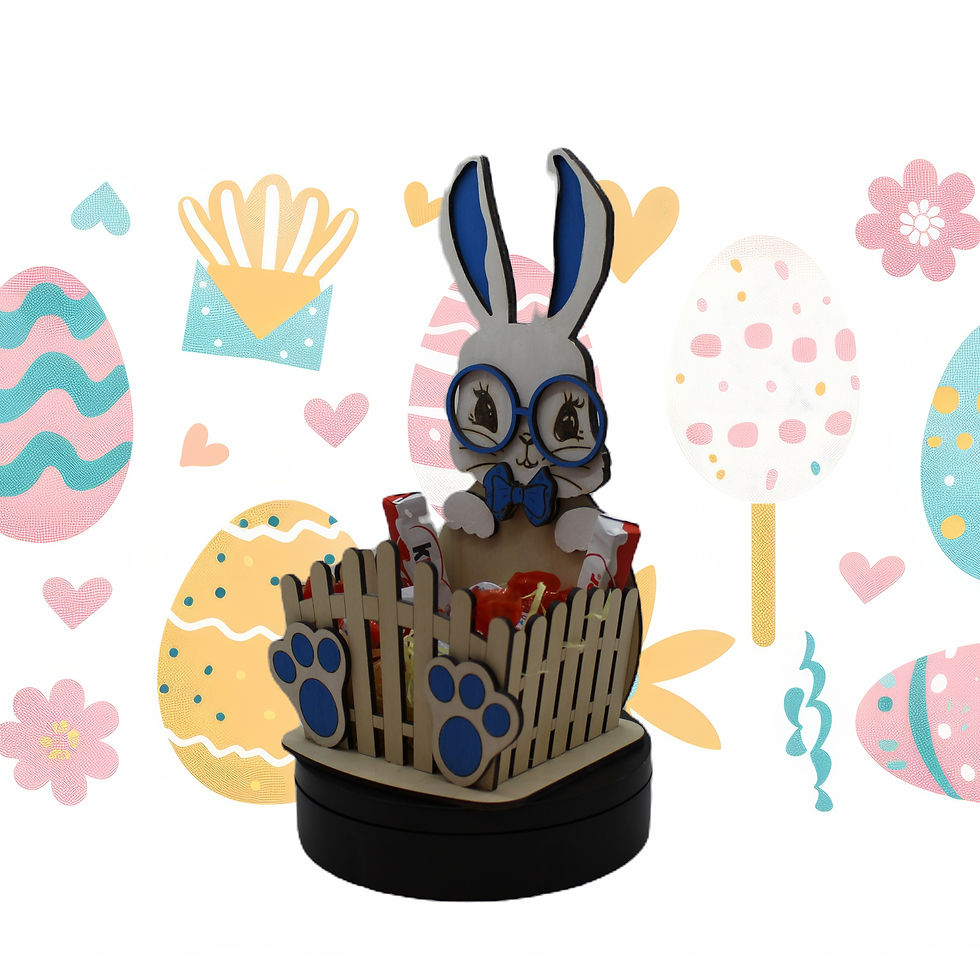 Lapin de Pâques en bois décoratif