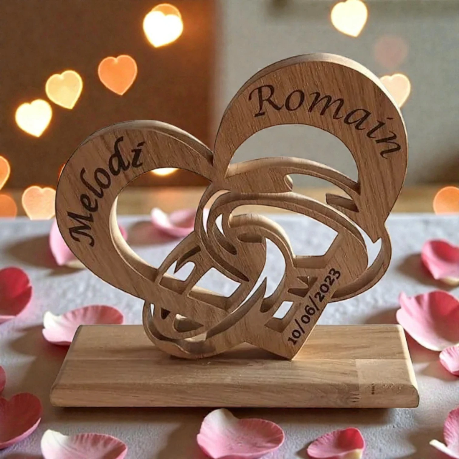 cadeau de mariage cœur alliance