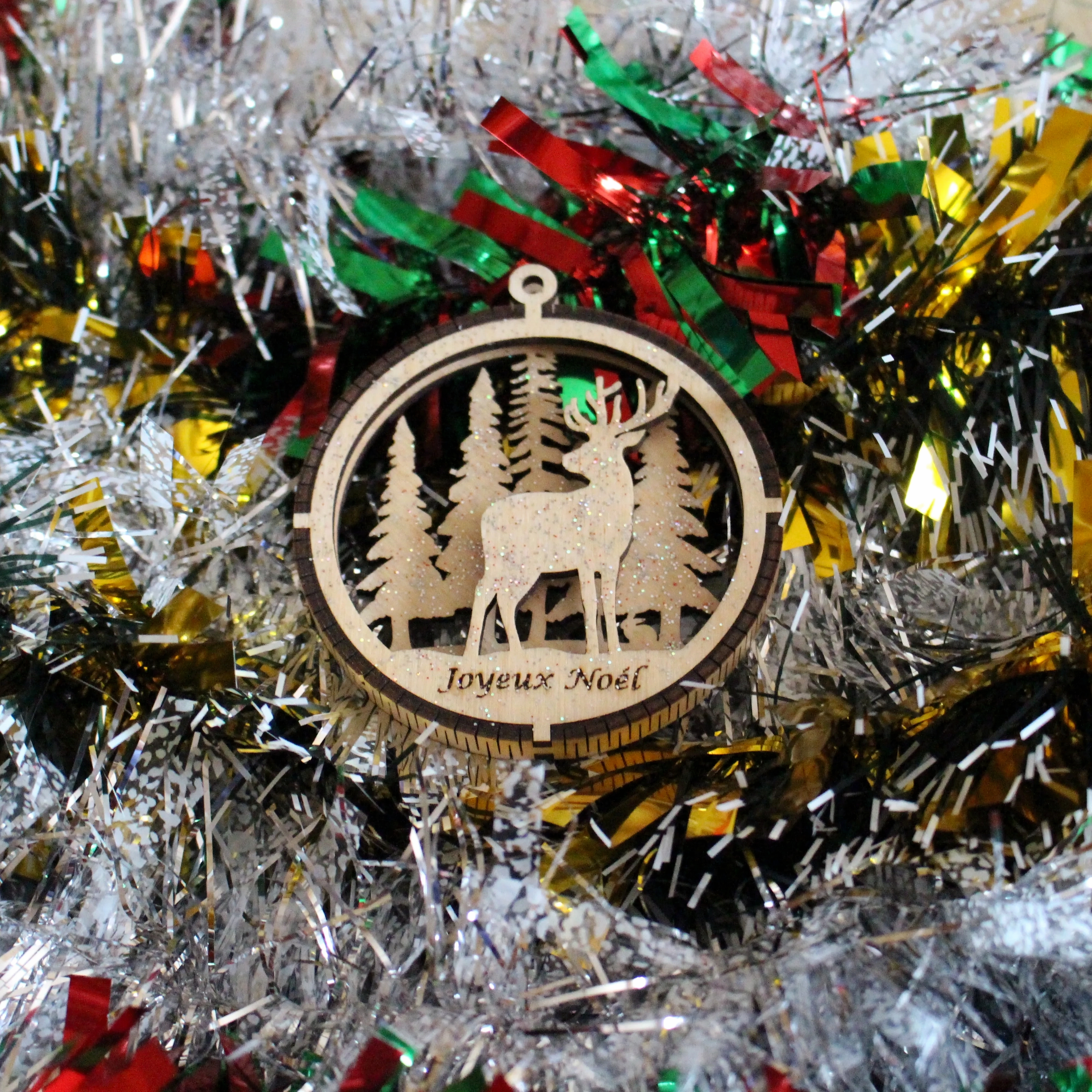 Boule de Noël Cerf Roi des Forêt 3D