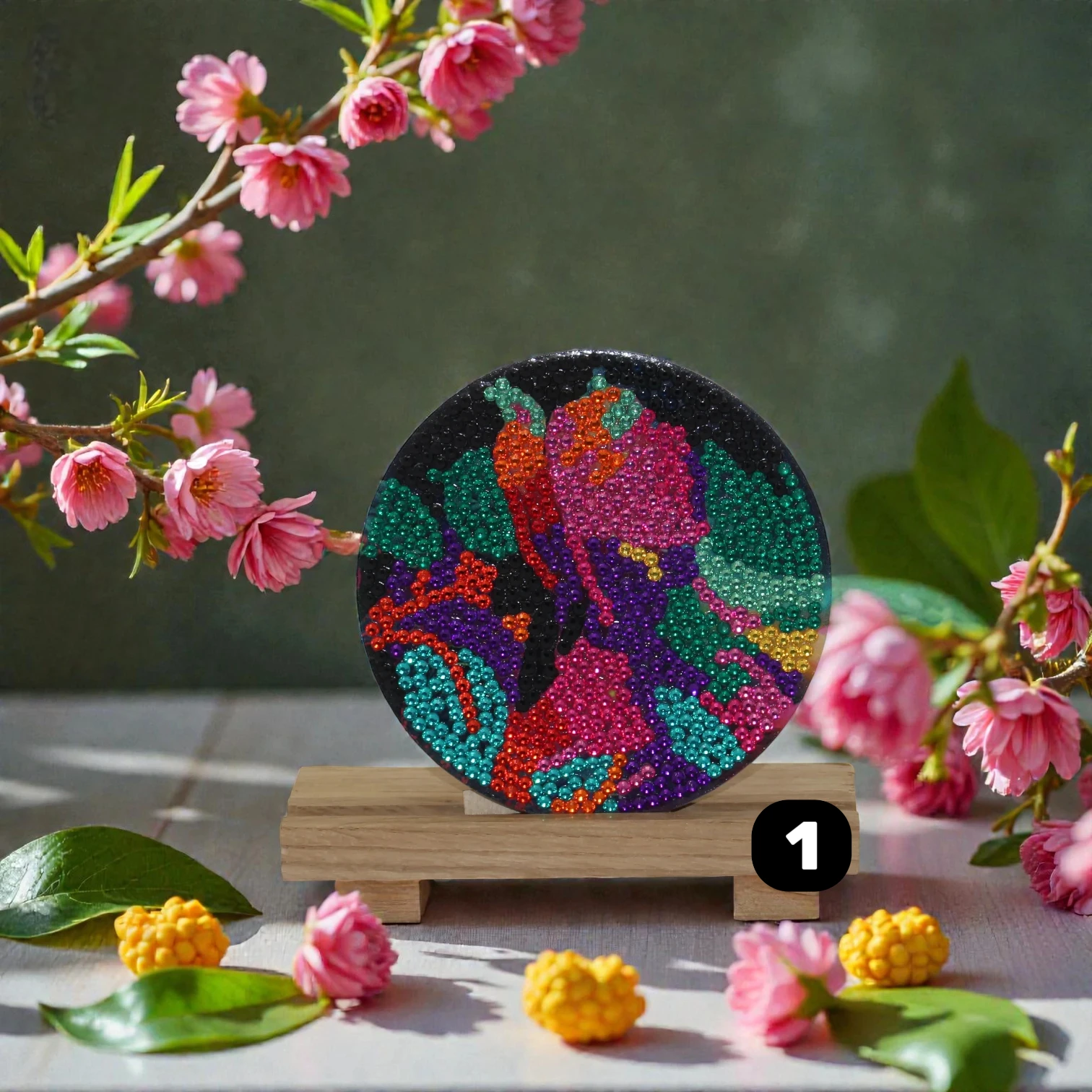 dessous de verre fleur