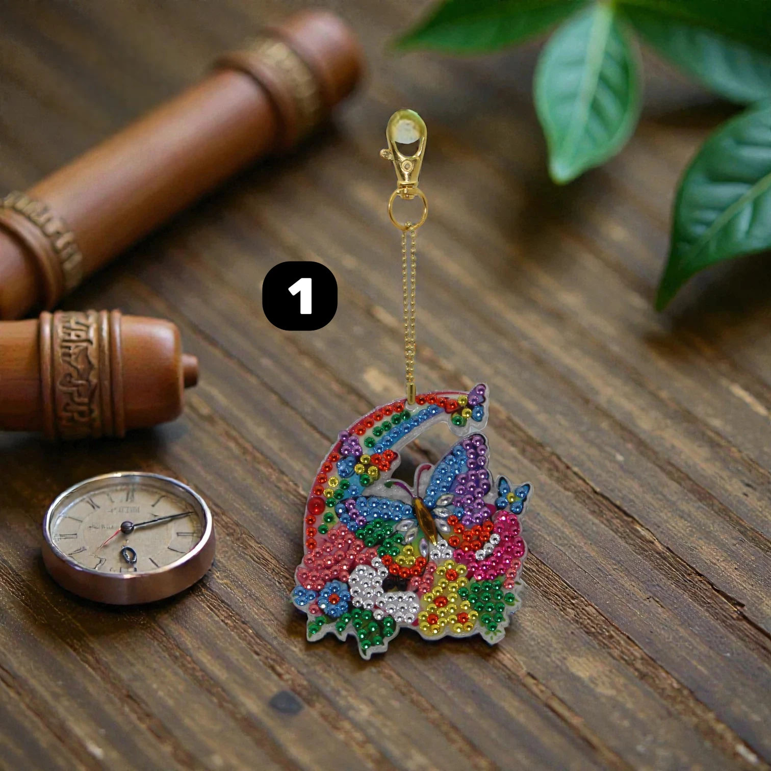porte clés Diamond painting papillon