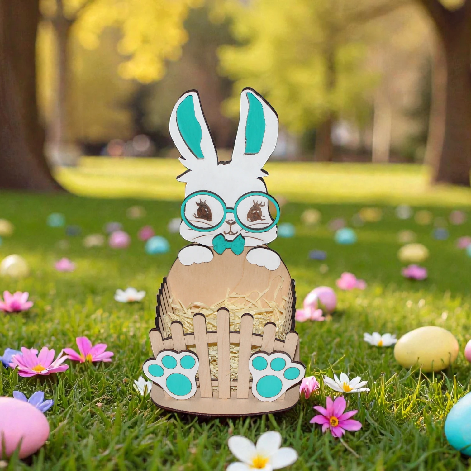 lapin de pâques a lunette '2'