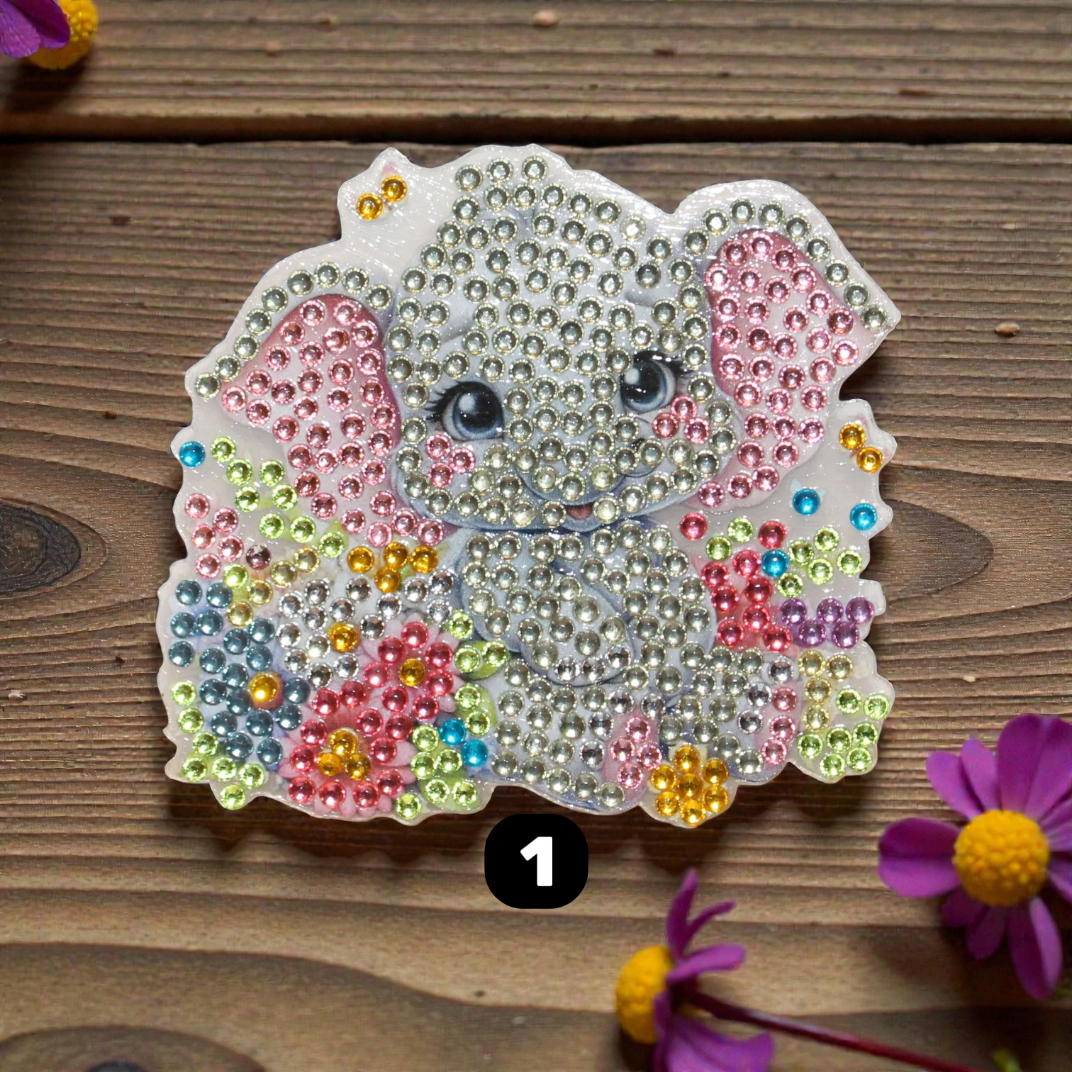 magnet éléphant Diamond painting