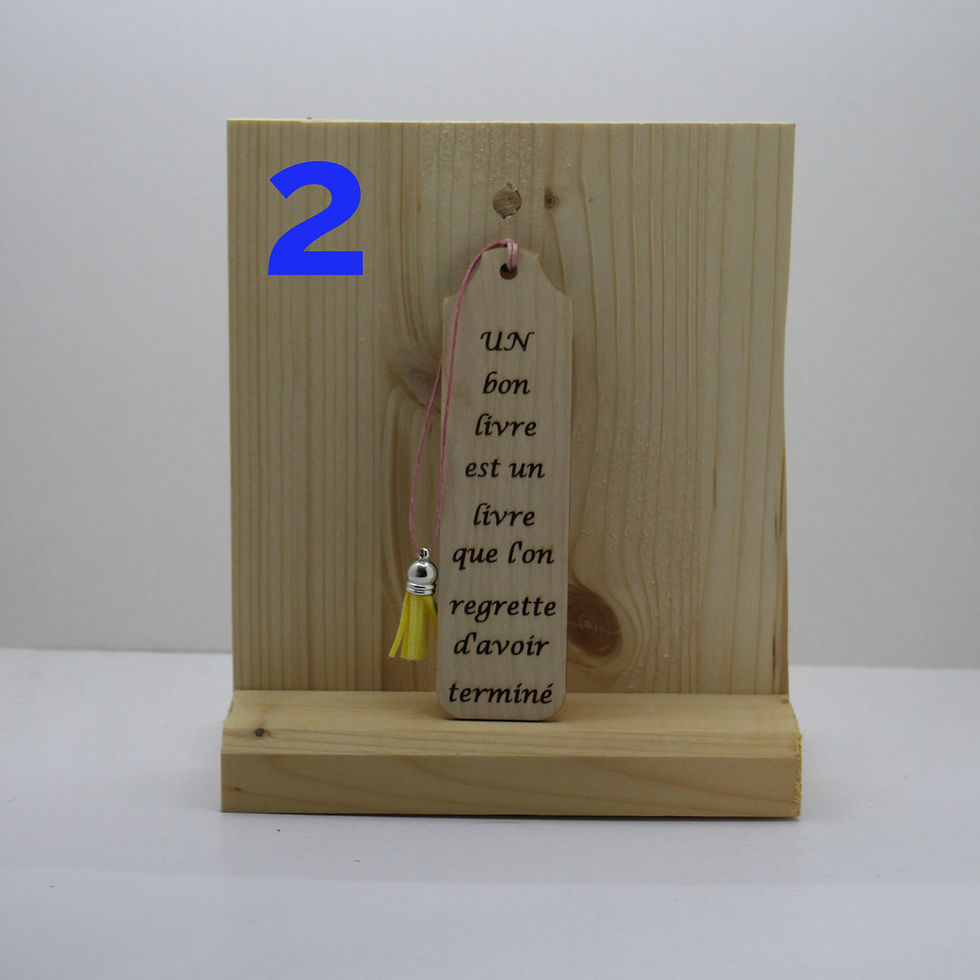 Marque page en bois citation