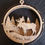 Miniature : Boule de noël élan ronde en bois 3D