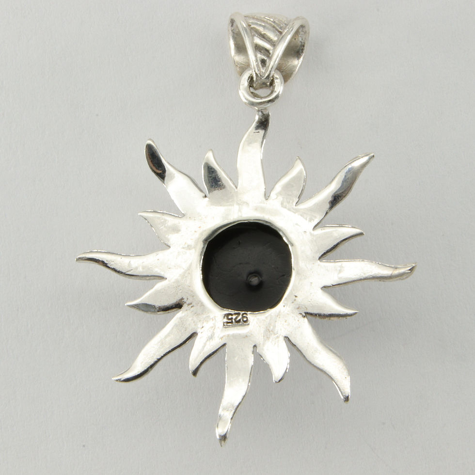 Thumbnail: Labradorite Sun Pendant in 925 Sterling Silver