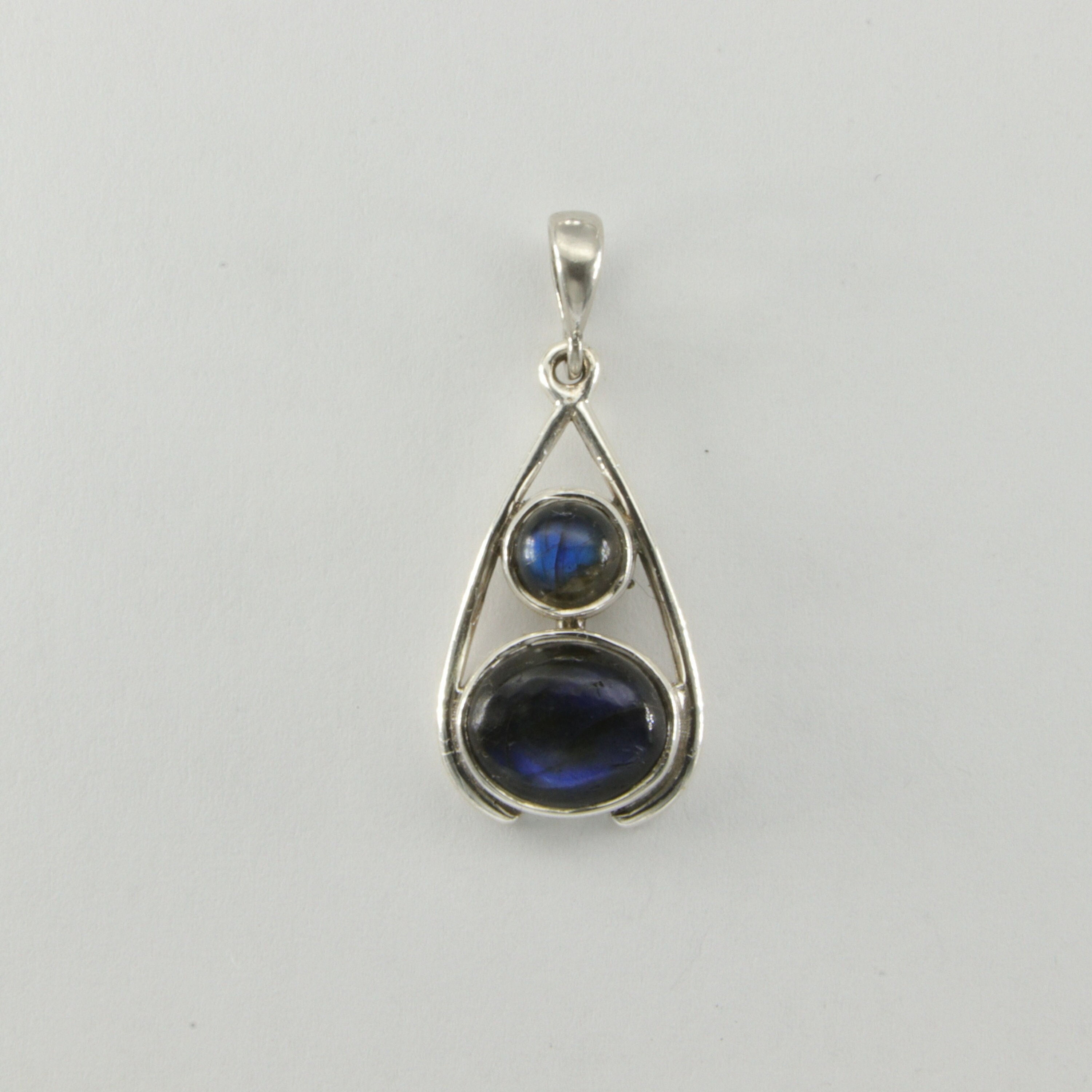 Labradorite Teardrop Pendant - 925 Sterling Silver