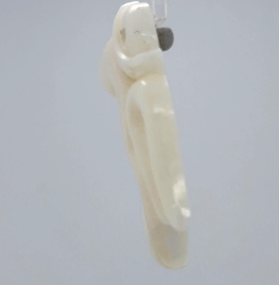 Thumbnail: Hand Carved Water Buffalo Om Symbol Pendant