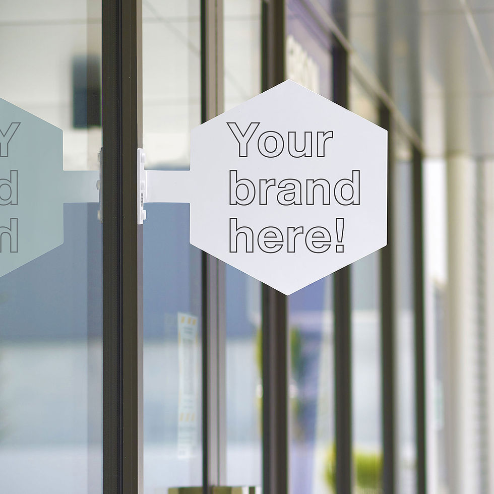 Thumbnail: 400mm Hexagon Sign - White