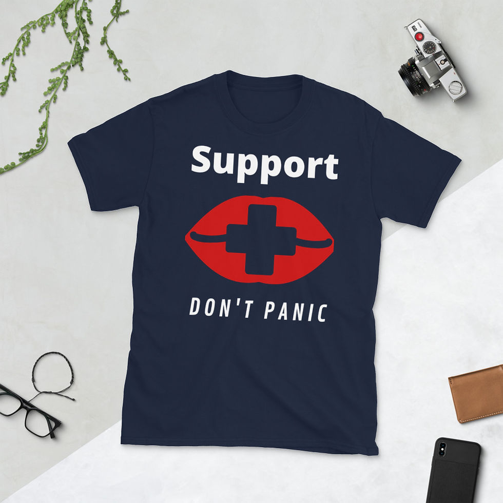 Thumbnail: Support, Don't Panic 2 - Short-Sleeve Unisex T-Shirt QuianaChildress.com