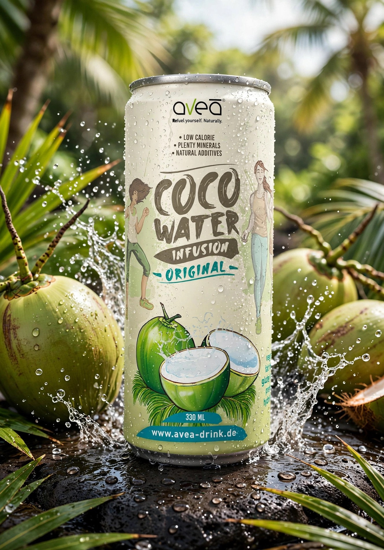 AVEA COCO WATER  INFUSION Packaging Design Rendering