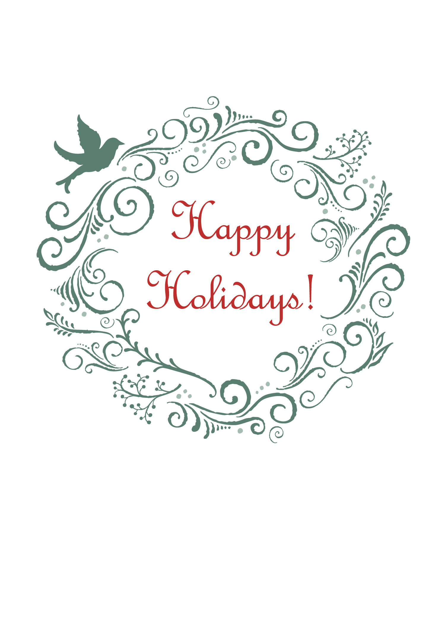 Happy Holidays! Wreath 10 Cards for $21