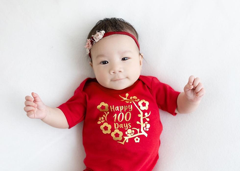 100 days old baby portrait