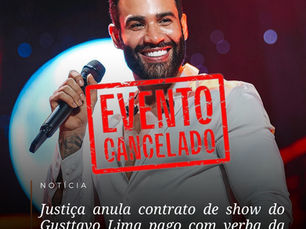 Justiça anula contrato de show de Gusttavo Lima após identificar uso irregular de recursos público.