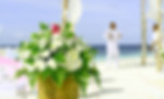 A beautiful beach wedding ceremony adorned with vibrant flowers and a picturesque backdrop.