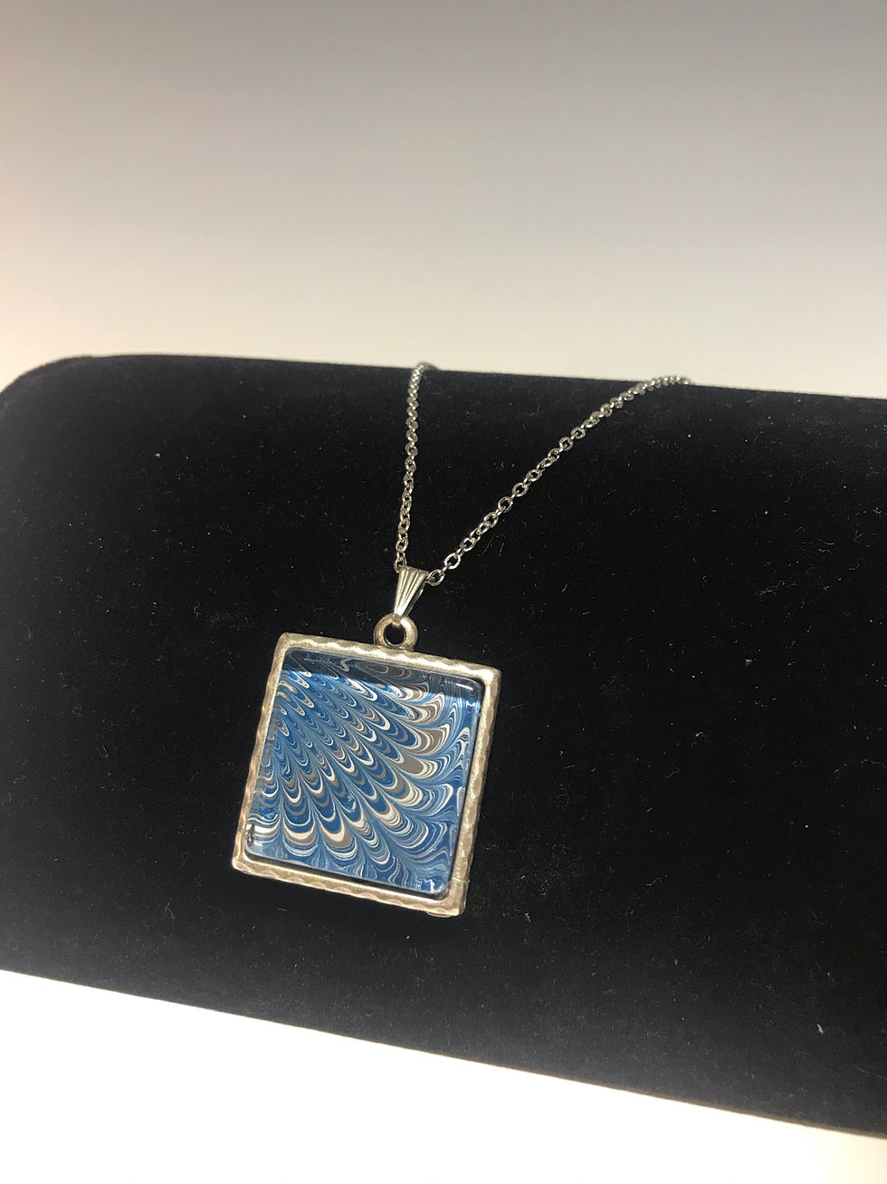 Thumbnail: Marbled Paper Square Necklace