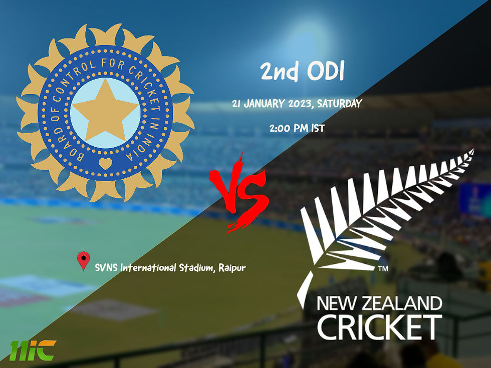 INDIA VS NEW ZEALAND 2ND ODI MATCH DETAILS by 11ic Blog