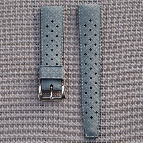 Bracelet De Montre Tropic Sport - Gris - Largeur 16mm - Caoutchouc - NOS (Neuf De Stock) - Occasion