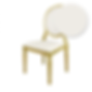 Thumbnail: Gold Resin Louis Pop Chair with White Vinyl Cushions