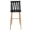 Thumbnail: WINDSOR POLYPROPYLENE BAR STOOL WITH METAL LEGS - BLACK