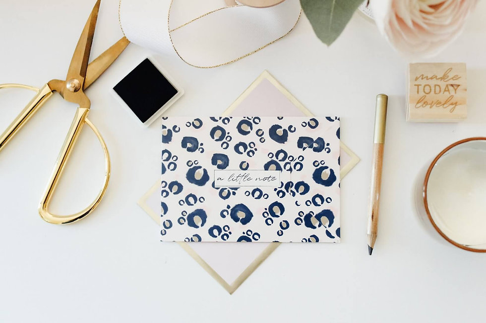 Blue Envelope, Writing Desk, Female Coac