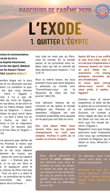 Parcours Carême : 1. L'Exode - Quitter l'Egypte