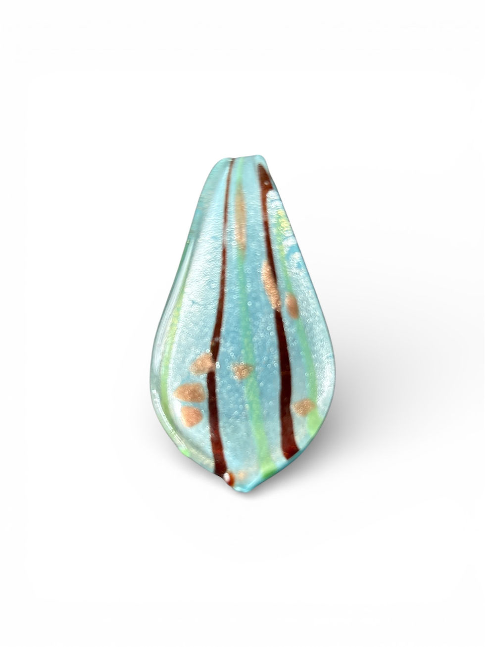 Thumbnail: Glass lamp work pendant & ribbon necklace various designs