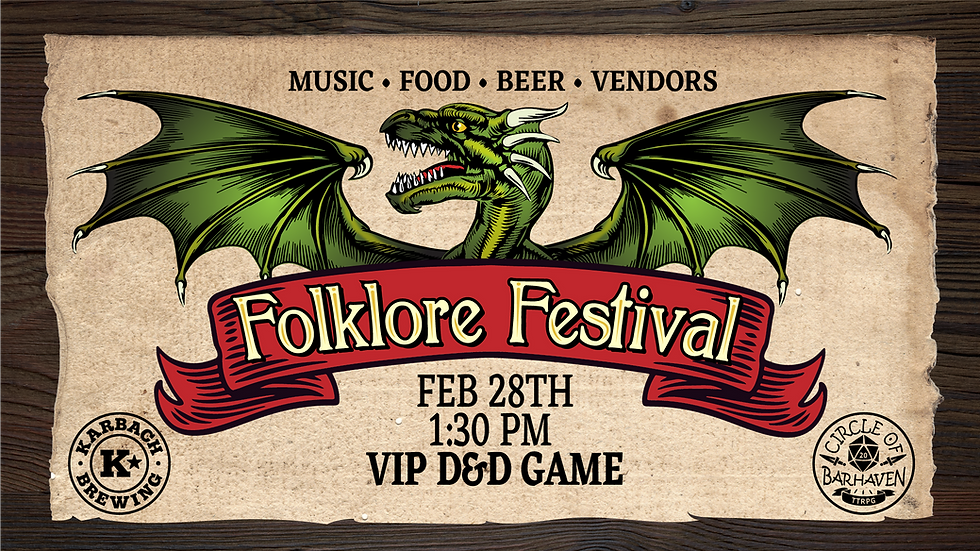 VIP D&D Game - Feb 28th 1:30pm - Carlo M