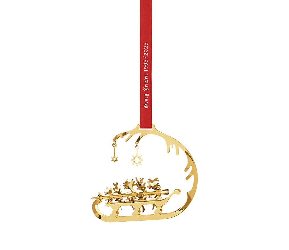 Georg Jensen 2025 - 1995 Christmas Mobile Sleigh - 18kt Gold Plated Brass